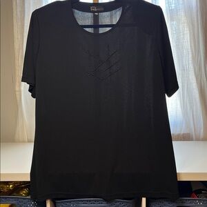 R. Donna Black Vintage Blouse, Size L